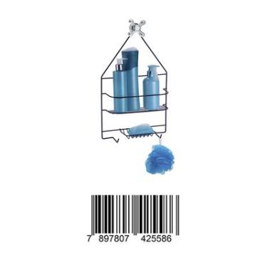 Imagem de PORTA  SHAMPOO E SABONETE DE PENDURAR   BLACK  ARTHI  C. 25,5 X L. 10 X A. 42,5