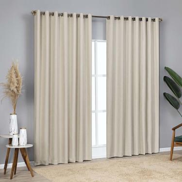 Imagem de Cortina Blackout Linho Corta Luz 2,00x1,70m para Sala Quarto Varão 2M - Areia