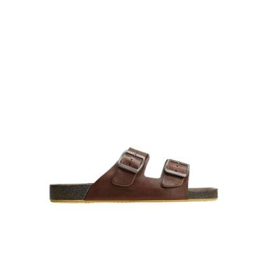 Imagem de Sandália Trufa Masculino Casual Cor Telha Artmello em Couro Nobre Confortável Estiloso Moderno (BR, Adulto, Numérico, 39)