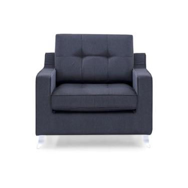 Imagem de Poltrona Decorativa Sala Herval Cross, Linho Grafite