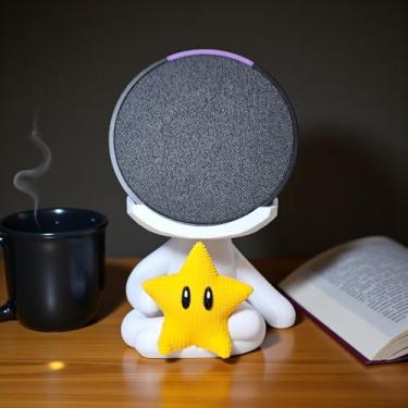 Imagem de Suporte Alexa Echo POP. Robert ESTRELA Presente, decoração, som, stand de mesa Amazon, música, hobbie
