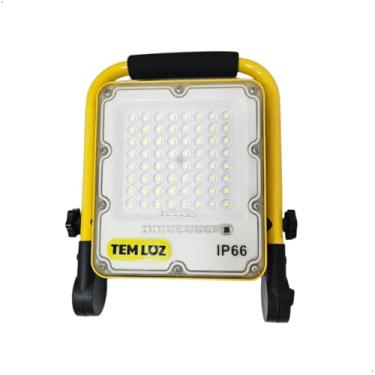 Imagem de Refletor LED Portátil 100W Recarregável Dimerizável IP66 Bivolt Luz Branca 6500K – Galaxy | Tem Luz