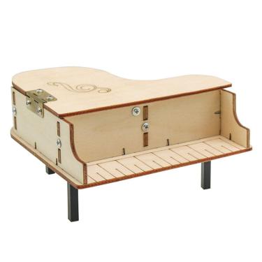 Imagem de Caixa de música de piano DIY de madeira para crianças de 8 anos ou mais