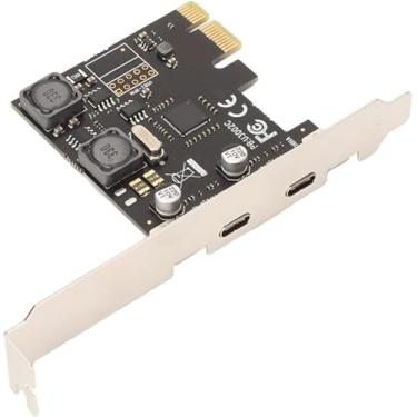 Imagem de Placa de expansão PCI E para USB-C 3.0 de 2 portas, placa de expansão PCI E tipo C super velocidade 5Gbps para Win 11/10/8.1/8/7/XP 7 e Linux