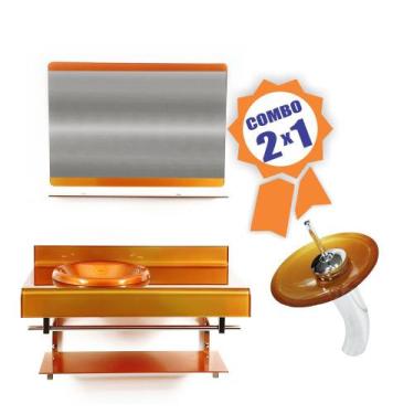 Imagem de Combo 2 em 1 - Gabinete 90cm Alemanha + Torneira Ibiza - EKASA, Dourad