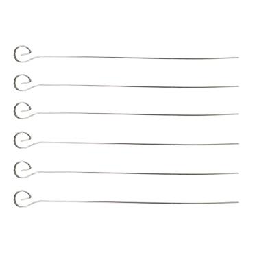 Imagem de Espetos De Inox Com 6 Peças 30,5Cm Para Churrasco Grelhar Legumes