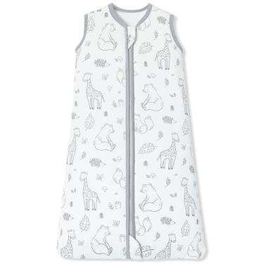 Imagem de Chilsuessy Saco de dormir Rayon feito de bambu para bebês e crianças, G (12-18 meses), 1,5 Tog/Urso girafa