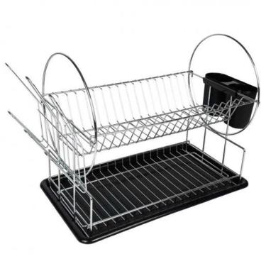 Imagem de Escorredor De Loucas Preto 2 Andares 19 Pratos Maggiore - Mor