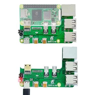 Imagem de Adaptador de interface Zero 2w para 4B Zero para Pi4 USB HUB RJ45 Ethernet para Raspberry Pi