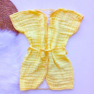 Imagem de Roupão de Banho Infantil 100 Algodão para Praia Piscina e Natação Até 