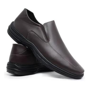Imagem de Sapato Social Oxford Masculino Confort Vegano Elástico - 222 - Hs, Caf