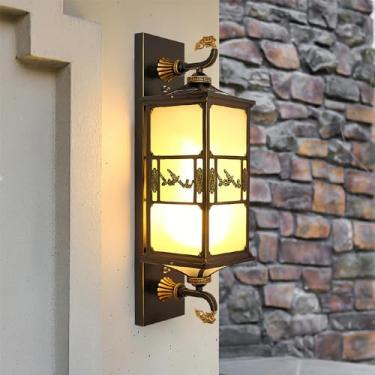 Imagem de Luminária de parede solar moderna para exterior, modelo simples e à prova d'água, ideal para varanda, corredor, pátio, casa, hotel e portão (K H72CM Solar)