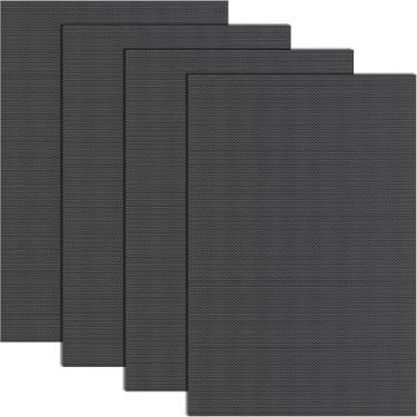 Imagem de Pndeyo 4 folhas de malha preta para olhos, tela em branco imprimível à prova d'água de 0,5 mm, folha de lona em PVC em branco para cosplay peludo, adereços de fursuits de artesanato, fabricação de