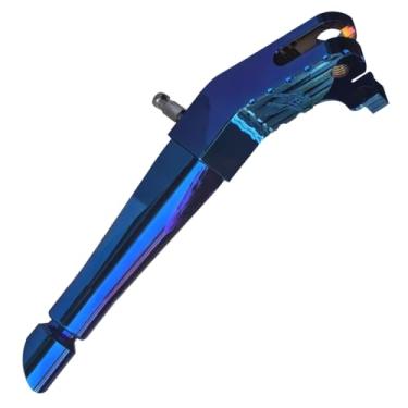 Imagem de Placa de suporte lateral ajustável ajustável para motocicleta CNC alumínio cromado azul compatível com Hayabusa GSX1300R 1999-2024