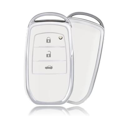 Imagem de Capa de chave de carro TPU para Toyota Prius Camry Corolla C-HR CHR RAV4 Prado Izoa Levin Avalon 2018 2019 2020 capa de zinco