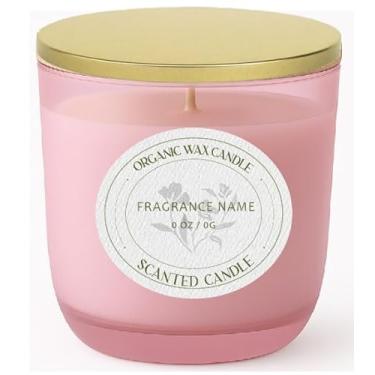 Imagem de CW Studio Coleção de velas perfumadas de 368 g com tampa – Frasco de vidro pulverizado a cores, queima de longa duração, vela decorativa para casa e presente – Vários aromas disponíveis (Prosecco