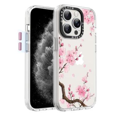 Imagem de GuardCrew Capa para iPhone 15 Pro Max, [proteção contra quedas de grau militar de 3,5 m à prova de colisão] [antiamarelamento e antidescasca] capa de telefone fina à prova de choque transparente de