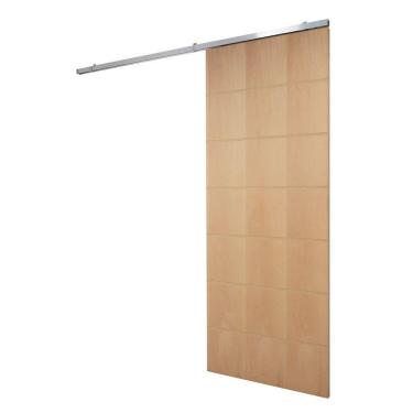 Imagem de Porta De Correr P- Verniz Frisada Kit Alumínio F09 - 210x70