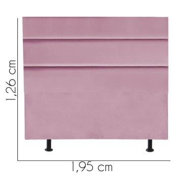 Imagem de Cabeceira Estofada Argentina 195cm King Size Para Cama Box Quarto Suede Rosa Bebê - Gat Magazine