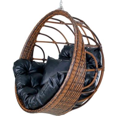 Imagem de Balanço Ninho Suspenso Argila E Courino Náutico Preto
