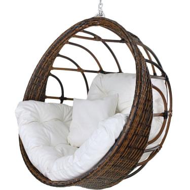 Imagem de Balanço Ninho Suspenso Argila E Courino Náutico Branco