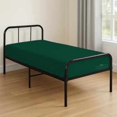 Imagem de Lençol com elástico para berço 71 cm x 190 cm - 100% algodão egípcio - 1 lençol de baixo tamanho de berço, ajuste confortável para colchão estreito de solteiro/beliche RVs/camas de hóspedes/berço