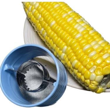 Imagem de Descobridor de Milho - Debulhador Manual de Espiga para Cozinha, Remove Grãos com Facilidade(AZUL)