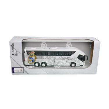 Imagem de Real Madrid Official Collectible Miniature Team Bus – Premium Die-Cast Soccer Bus Toy with Friction-Power Engine – Pull-Back & Go – Licensed Football Merchandise & Fan Display Model