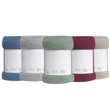 Imagem de Manta Casal, Manta de Microfibra Queen Casal Toque Extra Macio Antialérgico Quentinho Flanel(Azul,Queen)