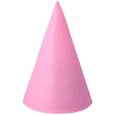 Imagem de yptniginu Chapéus de gnomo rosa giz de cera de feltro cônico para fantasia de Halloween, Natal, cosplay, acessório de festa de volta às aulas (rosa)