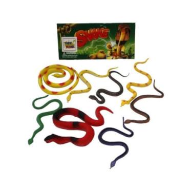 Imagem de Kit 8 Cobras de Brinquedo Plásticas Realistas e Divertidas - Ideal para Crianças e Decoração