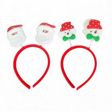 Imagem de Kit 2 Tiaras Natalina festa infantil adulto acessório Natal