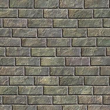 Imagem de Papel De Parede Pedra Tijolos Envelhecido Verde Adesivo Sala - LRP