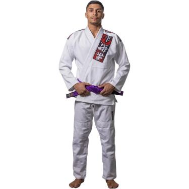 Imagem de Kimono Jiu Jitsu Naja Choke Branco Trançado e Reforçado Bjj Adulto-Unissex