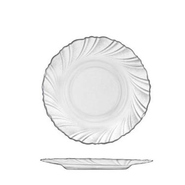 Imagem de Prato Vidro Raso Detalhado 26cm - DCXAM