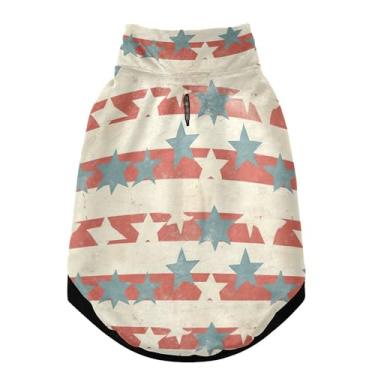 Imagem de SEHANY Casaco de cachorro com bandeira americana para cães pequenos, superquente, à prova de vento, jaqueta macia e aconchegante para animais de estimação, moletom para clima frio na neve com furo de