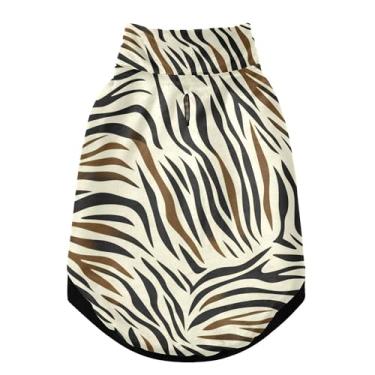 Imagem de SEHANY Casaco de cachorro preto com listras de zebra para cães pequenos, superquente à prova de vento, jaqueta de inverno macia e aconchegante para clima de neve fria com coleira para animais de