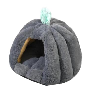 Imagem de WeiLaiKeQi Cama para gatos Cat Nest Kitty Teddy Kennel, colchão de veludo PP quente para dormir, cama para gatos de 4 a 10 kg, para todas as estações, gatinhos, Cinza Profundo