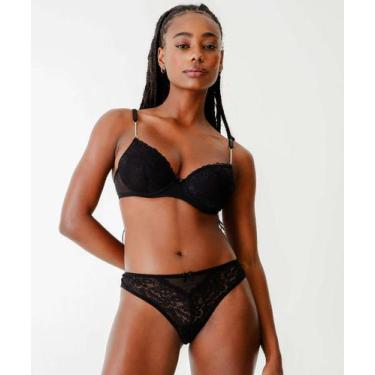 Imagem de Calcinha Fio Dental Renda Marisa Preto-67139, Preto, GG