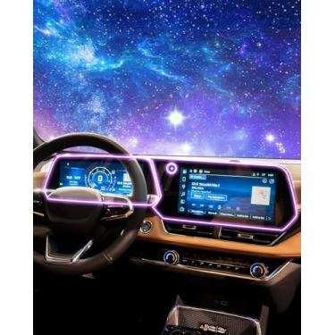 Imagem de EUEKY 2 peças protetoras de tela para Chev y Equinox 2025 2026 compatíveis com acessórios Equinox 2025 LT RS ACTIV Protetor de tela Nav. 11,3 polegadas e painel de 28 polegadas (não para EV)