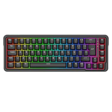 Imagem de Teclado Magnético Gamer Redragon Nova RGB Preto 65% ABNT2 Switch Redragon UltraMag Linear K709RGB-M