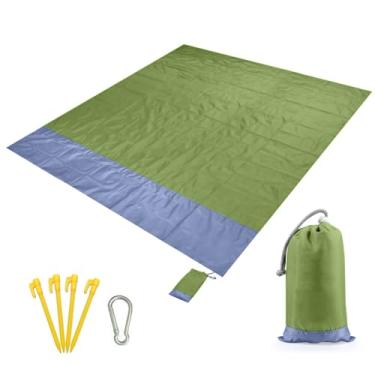 Imagem de Manta de Piquenique Portátil Beach Blanket Acampamento Colchão Sombra Multifuncional Lona Resistente a Rasgos - para Atividades e Praia