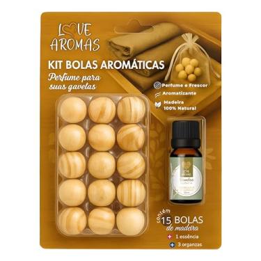 Imagem de Kit 15 Bolinhas Aromáticas Com 1 Essência e 3 Saquinhos de Organza Branco | Essência Aromatizante | Odorizador Aromatizador de Ambientes, Aromaterapia Para Difusores Elétricos (Essência Bamboo)