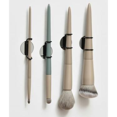 Imagem de 4 suportes magnéticos para canetas, porta-lápis ajustável para geladeira e escritório