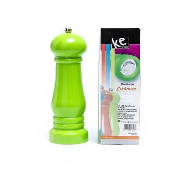 Imagem de Moedor Pimenta Temperos Cerâmica Colorida Madeira Acrílico