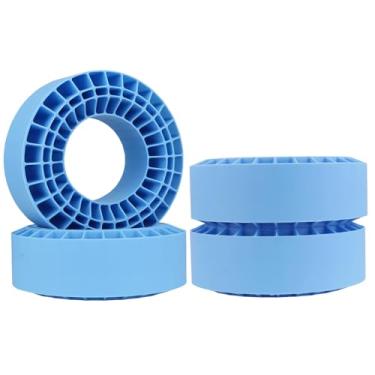 Imagem de CrazyHobby 2.2" Soft Silicone Inserts, Fits 132–134mm 5.25" OD Crawler Tires, 4‑Pack, Waterproof, Traction & Sidewall Support for 1/10 RC Crawlers, 125×45mm, Compatible with TRX‑4 SCX10 (Blue)