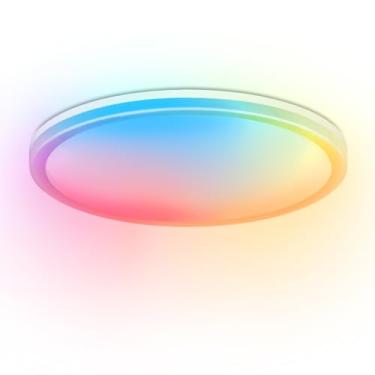 Imagem de Vanance Luminária de teto LED inteligente, luz de teto regulável moderna, compatível com Alexa e Google Home, iluminação para quarto, cozinha, sala de estar, 30 cm