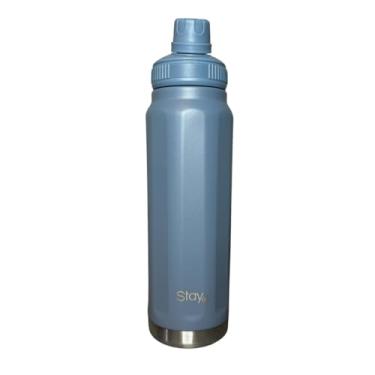 Imagem de Garrafa Térmica StayON Chicago 750ml – Aço Inox 304, Parede Dupla, Gelado por 24h, Tampa Antivazamento, Acabamento Premium, Livre de BPA – Ideal para Academia, Trabalho e Dia a Dia (Azul)