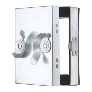 Imagem de PATIKIL Painel de acesso de aço galvanizado, porta de acesso de duto HVAC isolada de 15 x 10 cm com 2 fechaduras, porta articulada e junta de borracha para encanamento capa de cabo de caixa elétrica