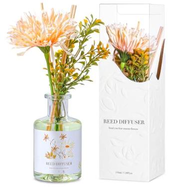 Imagem de XEPTLE Aromatizador de ambientes, difusor natural de palheta de flores falsas com bastões, fragrância perfumada de longa duração, adequado para banheiro, quarto, casa, escritório, ioga, hotel, coleção